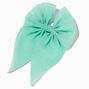 Teal Chiffon Hair Bow Clip,