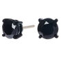 Black Cubic Zirconia 8MM Round Stud Earrings,