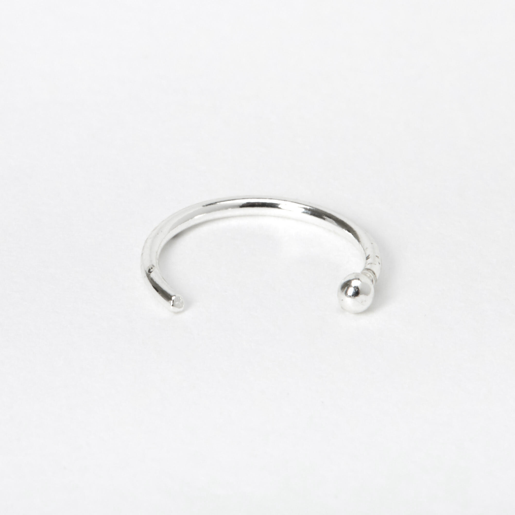 22G Sterling Silver Open Nose Ring,