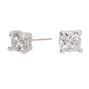 C LUXE by Claire&#39;s Sterling Silver Cubic Zirconia 2MM Round Stud Earrings,