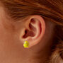 Glow in the Dark Yellow Chicks Stud Earrings,