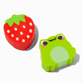 Strawberry Frog Erasers - 5 Pack,