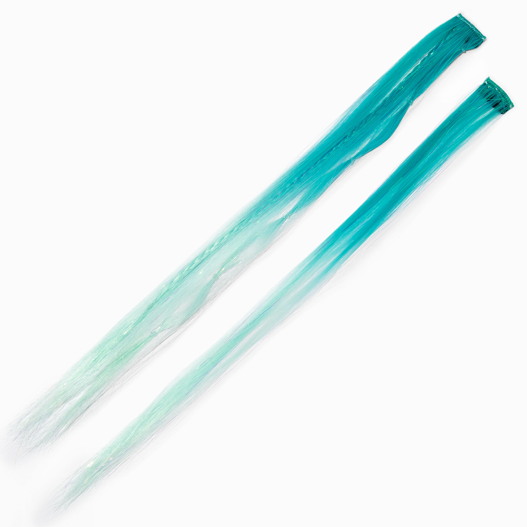 ombre faux hair clip in extensions - pink, 2 pack