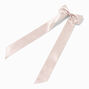 Taupe Satin Long Tail Hair Bow Clip,