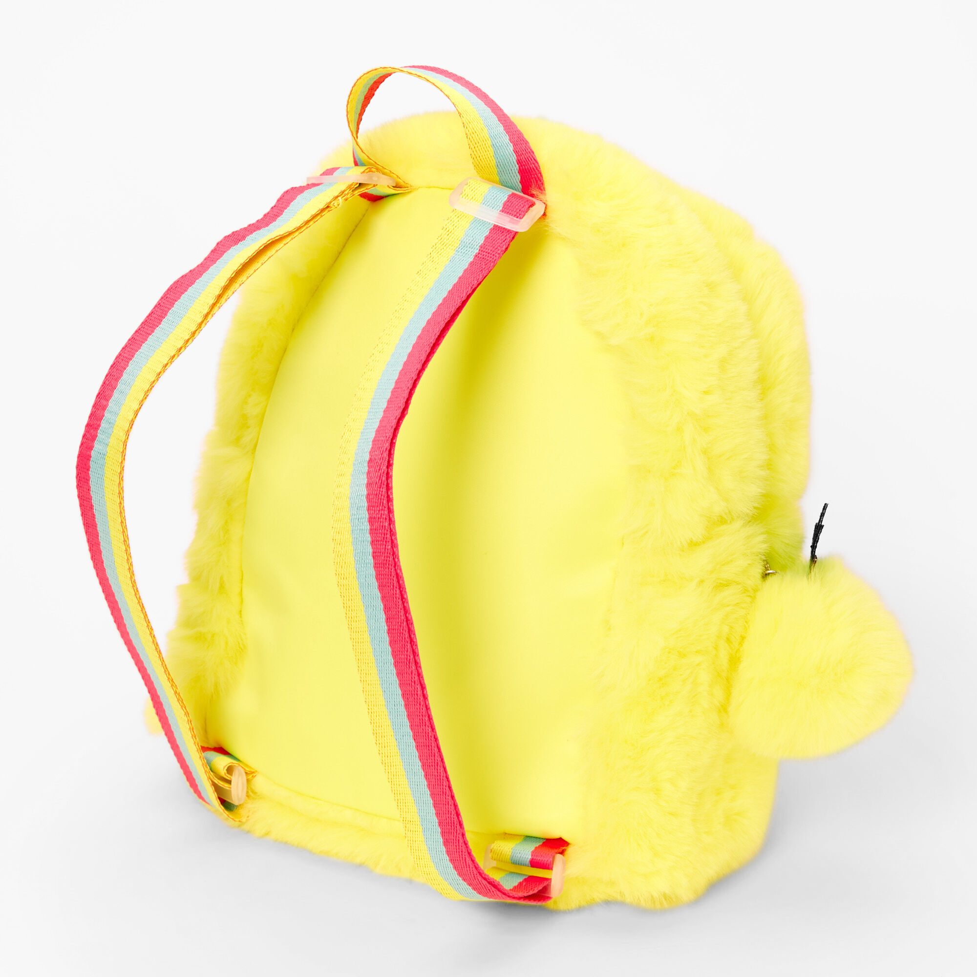 Yellow Furry Backpack,