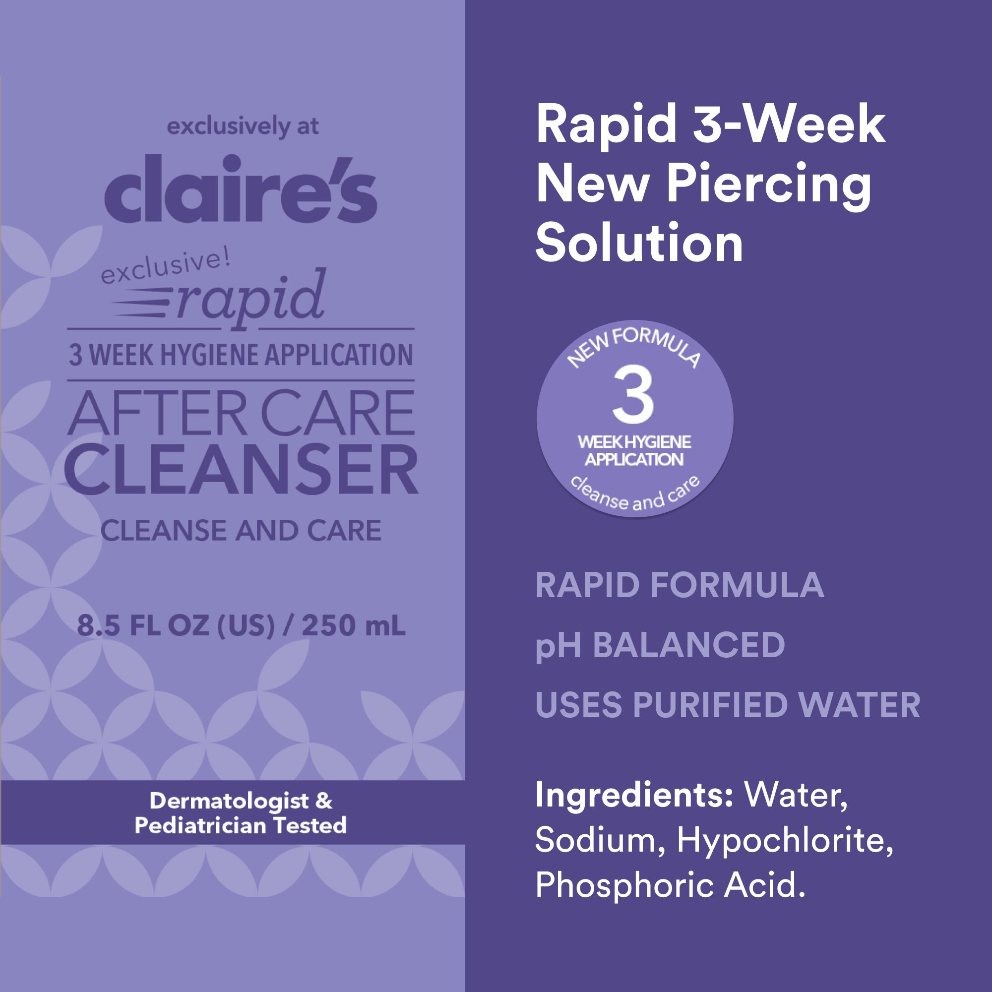 Ear Piercing Rapid™ 3 Week After Care Cleanser,
