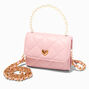 Claire&#39;s Club Special Occasion Quilted Blush Pink Crossbody Bag,