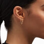 18kt Gold Plated Crystal Connector Stud Earrings,