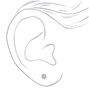 C LUXE by Claire&#39;s Silver Titanium Cubic Zirconia 3MM Round Stud Earrings,