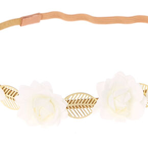 Gold Leaf Flower Headwrap,