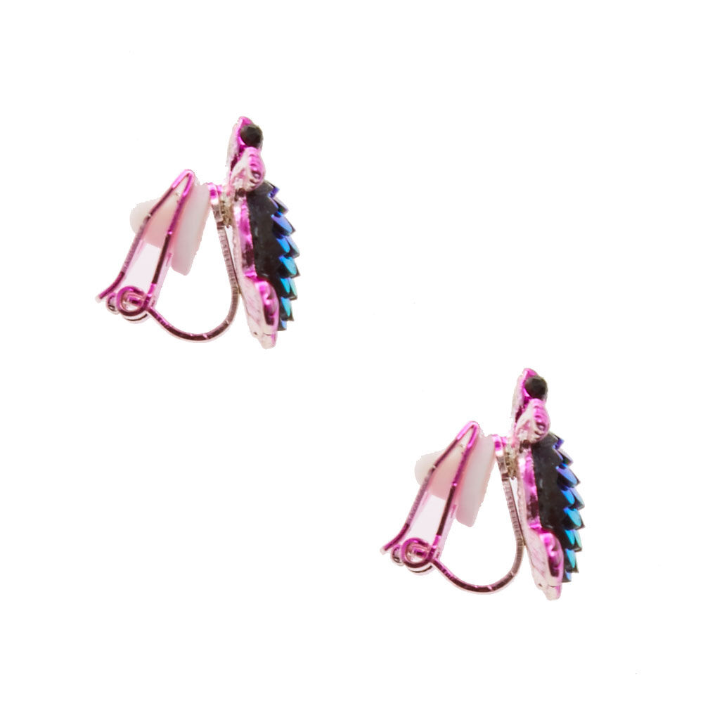 Holographic Scale Turtle Clip-On Stud Earrings,