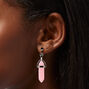 Pink Glow in the Dark Mystical Gem 1&quot; Clip-On Drop Earrings,