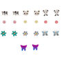 Pretty Panda Stud Earrings - 10 Pack,