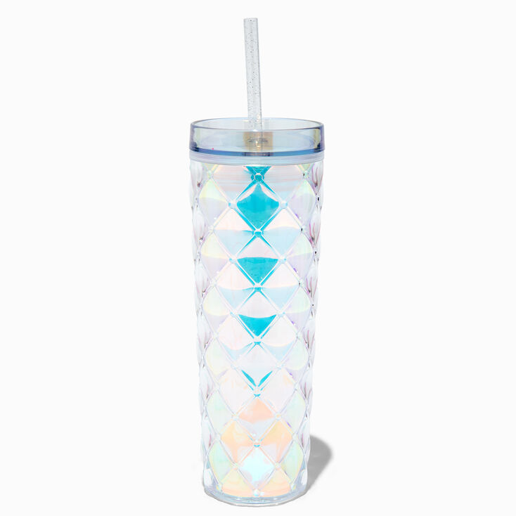 Holographic Quilted-Design Tumbler,