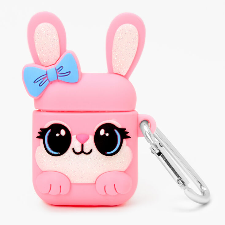 Pink Pretty Bunny Silicone Earbud Case - Compatible With Apple AirPods,
