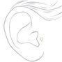 Sterling Silver 16G Open Heart Tragus Stud Earring,