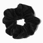 Medium Black Velvet Ribbed Hair Scrunchie,