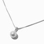 White 6MM Pearl Pendant Necklace,