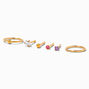 Titanium Gold 20G Embellished Mixed Nose Rings - 6 Pack,