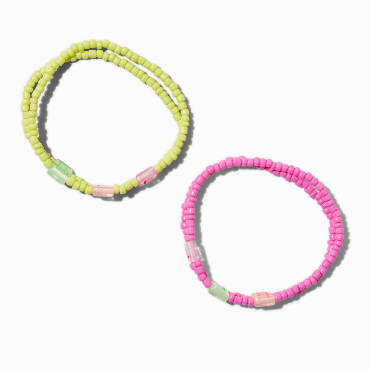 Best Friends Neon Beaded &#39;&#39;BFF&#39;&#39; Stretch Bracelets - 2 Pack ,