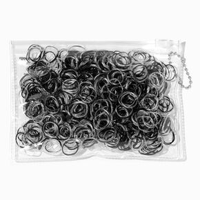 Black &amp; Clear No More Snag Mini Hair Ties - 1,000 Pack,