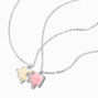 Best Friends Pink &amp; White Puzzle Piece Pendant Necklaces - 2 Pack,