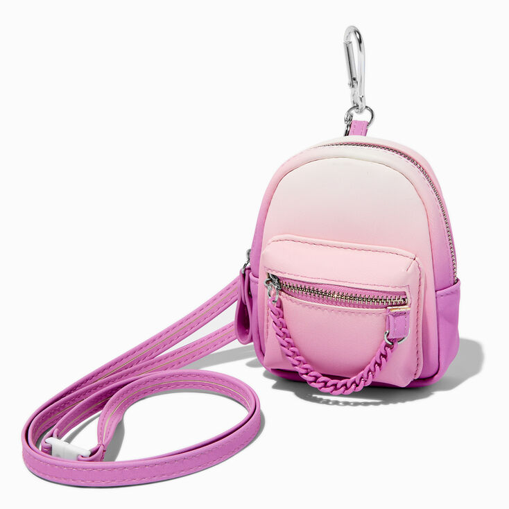 Ombre Purple Mini Backpack Crossbody Bag,