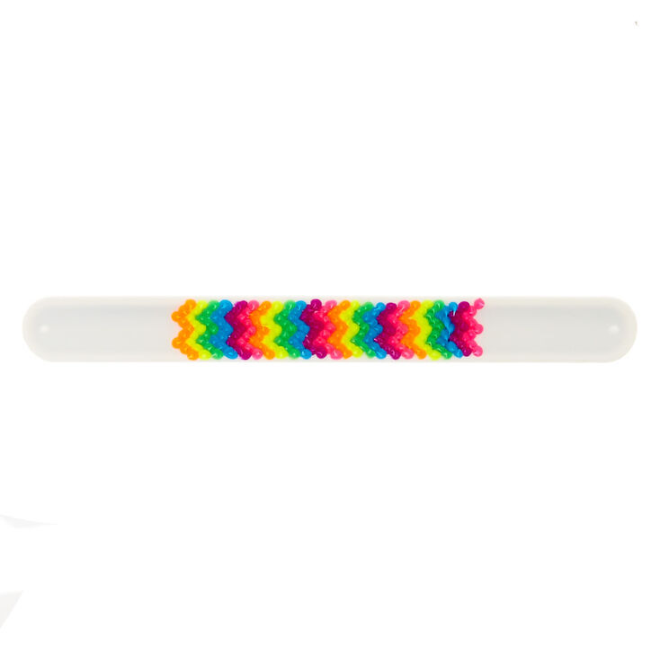White Rainbow Spike Slap Bracelet,