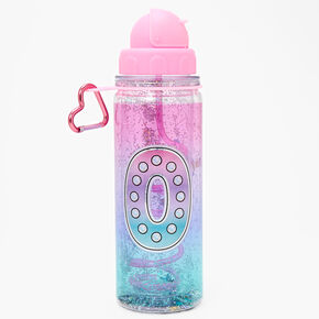 Initial Water Bottle - Pink, O,