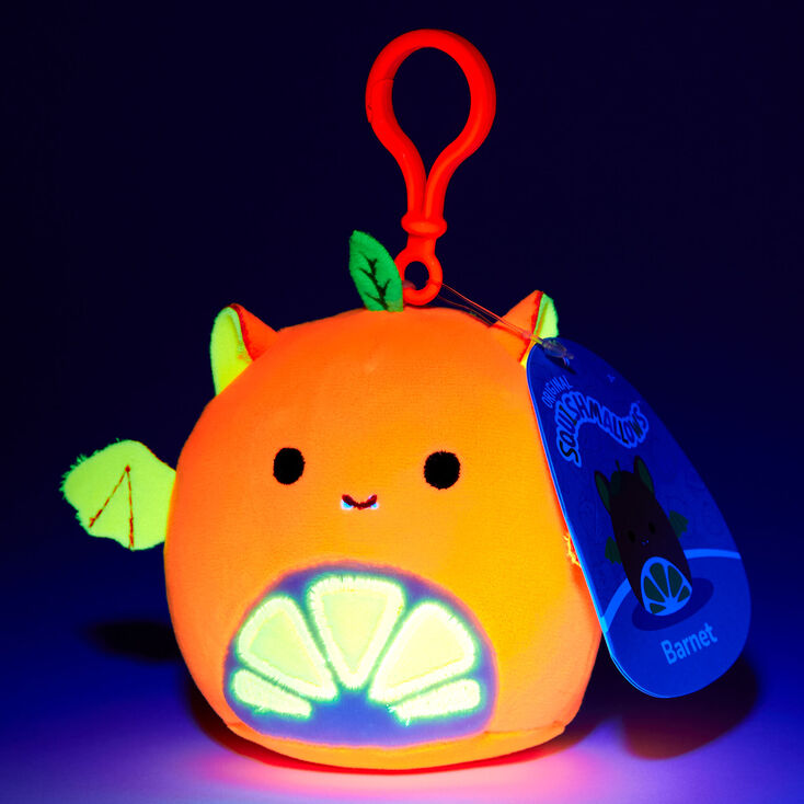 Squishmallows&trade; Claire&#39;s Exclusive 3.5&quot; Blacklight Barnet Plush Bag Clip,