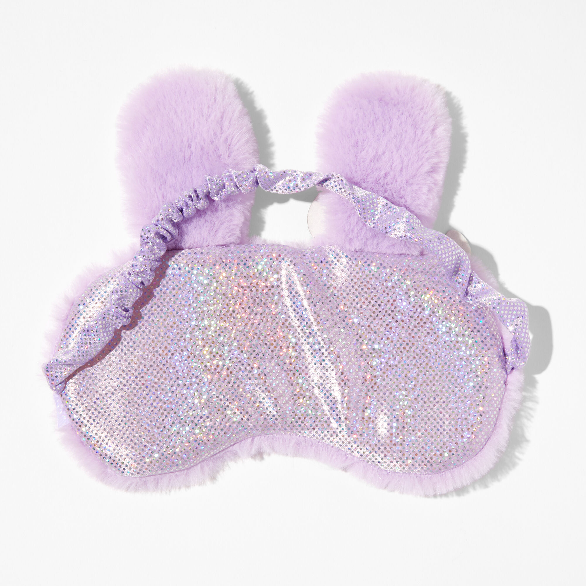 Claire's Club Butterfly Purple Bunny Furry Sleeping Mask,