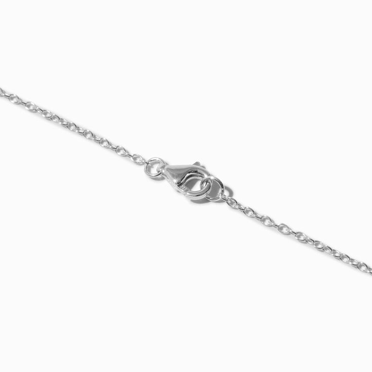 Hello Kitty&reg; Crystal Sterling Silver Pendant Necklace,