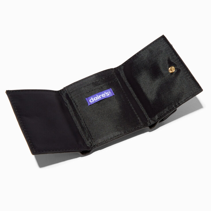 Heart Black Trifold Wallet,