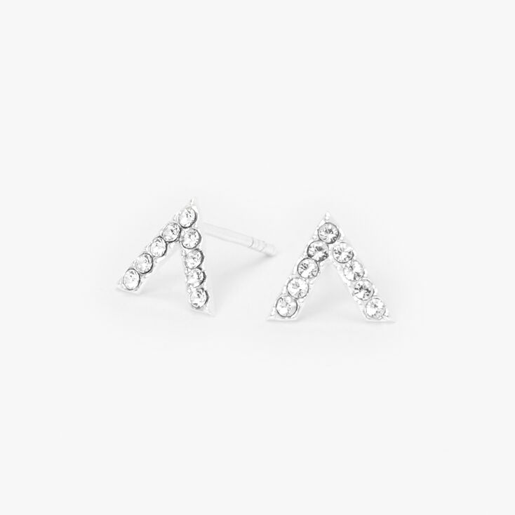 C LUXE by Claire&#39;s Sterling Silver Embellished Arrow Stud Earrings,