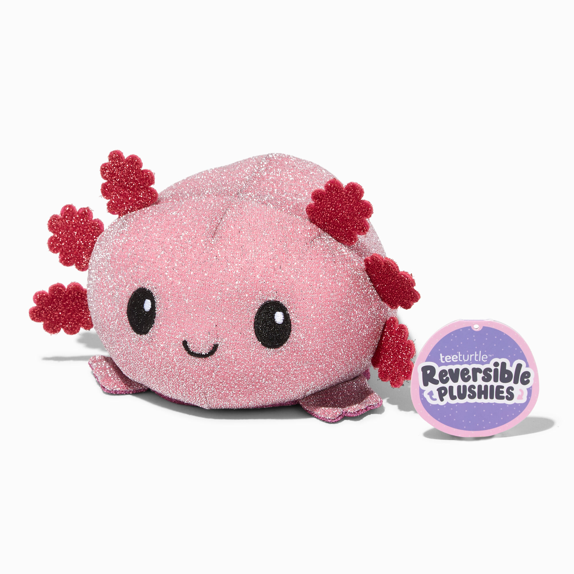 TeeTurtle™ Reversible Plushmates Pink & Purple Axolotl,