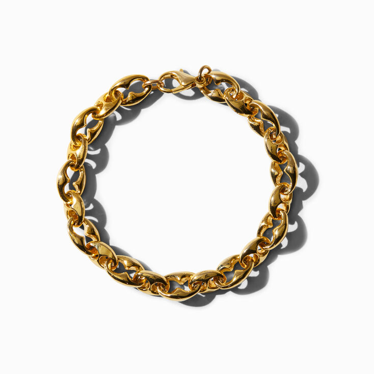 C LUXE by Claire&#39;s 18k Yellow Gold Plated Pop Top Bracelet,