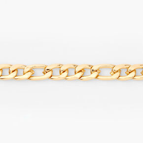 Gold-tone Figaro Link Chain Bracelet,