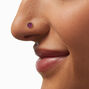 18K Rose Gold Plated Titanium Purple 20G Nose Stud,