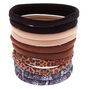 Animal Print Rolled Hair Ties - 10 Pack,