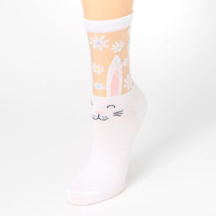 Easter Bunny Floral Crew Socks,