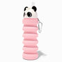 Collapsible Panda Pink Water Bottle,