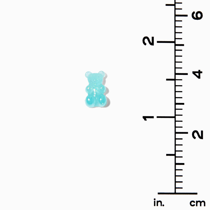 Blue Glow In The Dark Gummy Bears&reg; Stud Earrings,