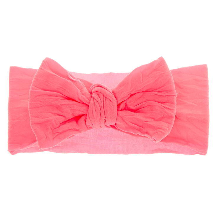 Claire&#39;s Club Knotted Bow Headwrap - Pink,