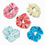 Mint Mixed Velvet Hair Scrunchies - 5 Pack,