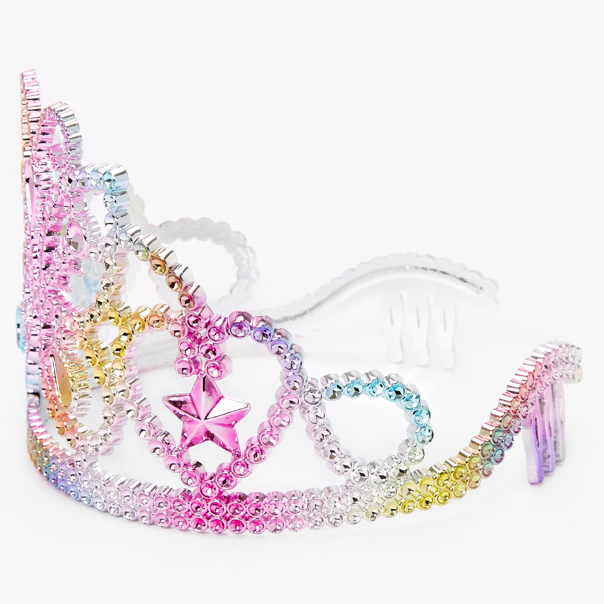 Claire's Club Pastel Butterfly Jeweled Tiara,