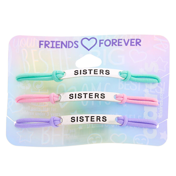 Pastel Sister Adjustable Bracelets - 3 Pack,