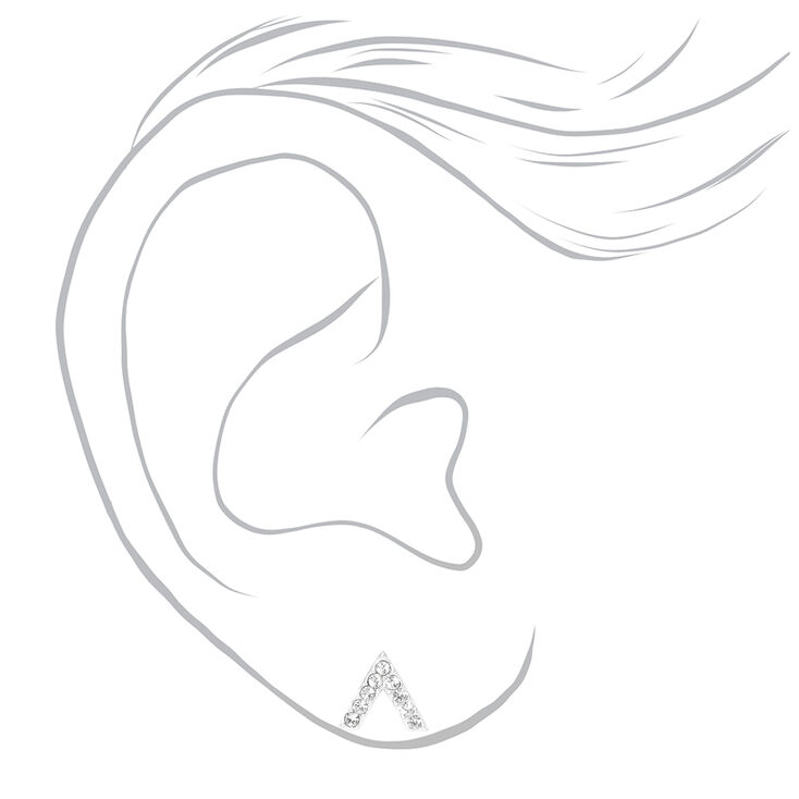 C LUXE by Claire&#39;s Sterling Silver Embellished Arrow Stud Earrings,