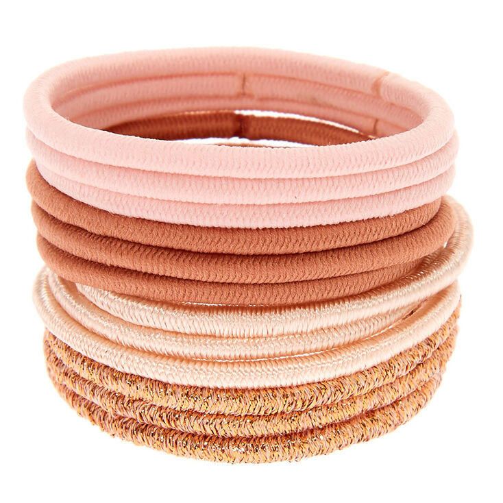 Blush Nude Luxe Hair Ties - 12 Pack,