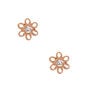 C LUXE by Claire&#39;s Rose Gold Titanium Crystal Daisy Stud Earrings,