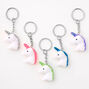 Glitter Unicorn Head Keychains - 5 Pack,